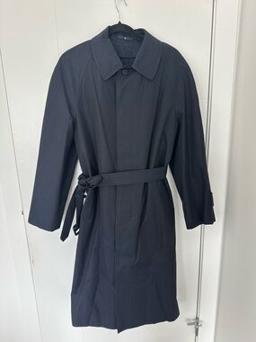 Vintage Maestro Navy Trench Coat Removable Lining Belted Classic Coat Old Money